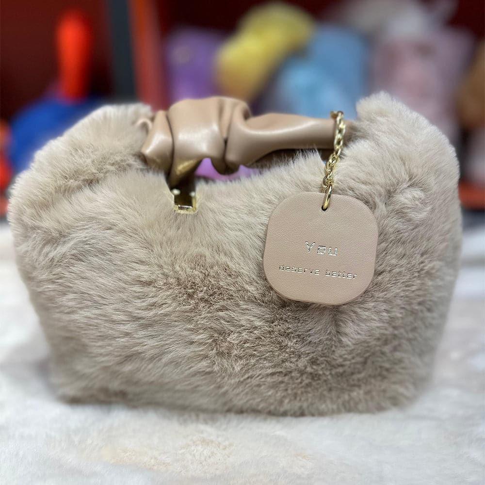 Stylish AG Collective Fluffy Women's Handbag - Trendy Soft Faux Fur Shoulder Bag for Women | Perfect for Parties, Date Nights & Winter Fashion Accessories