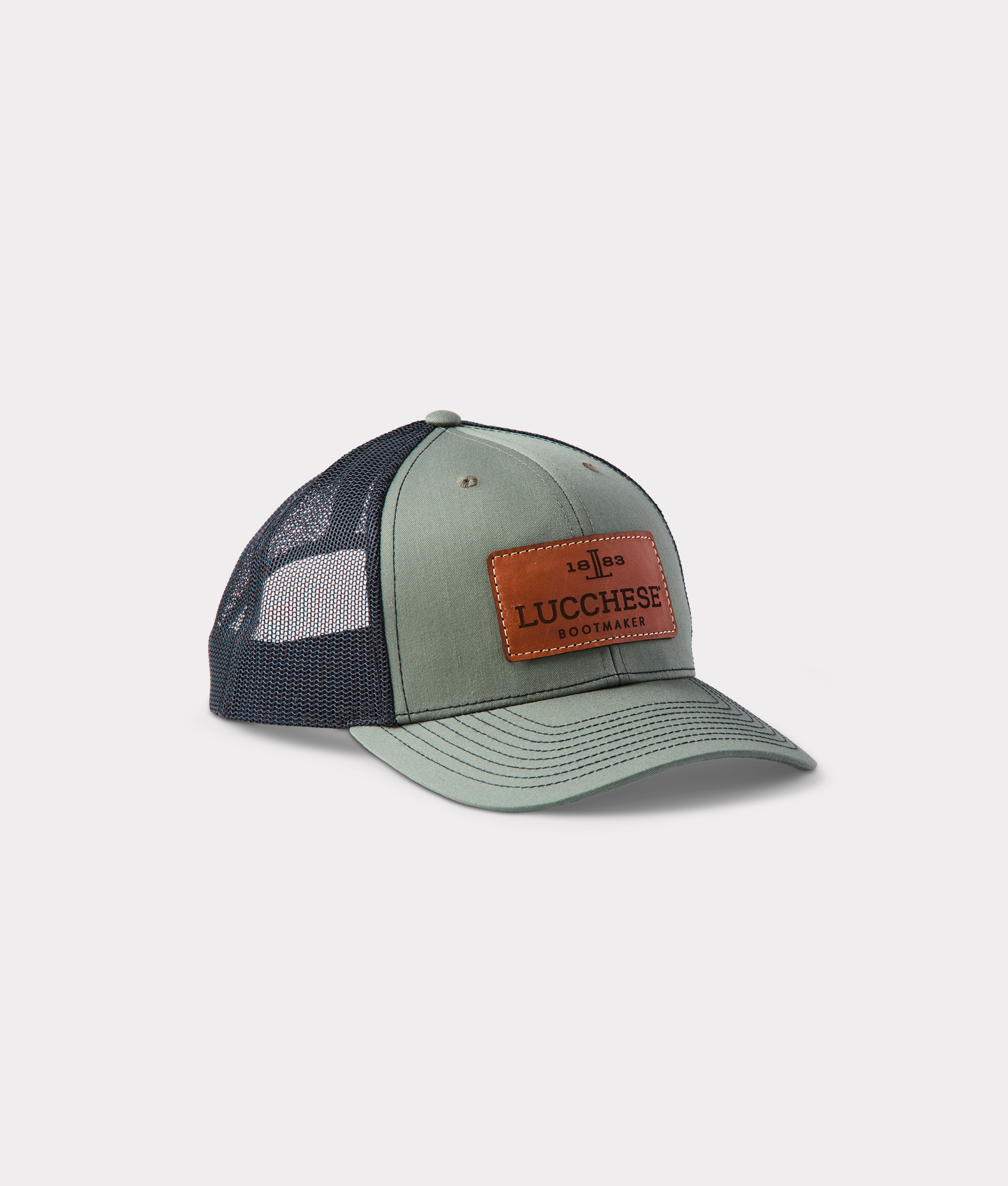 Premium Leather Patch Cap in Loden & Black - Stylish Unisex Baseball Hat for Outdoor Activities & Casual Wear