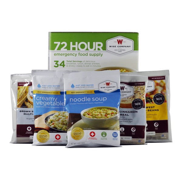 72 Hour Emergency Food Supply Kit - Long Shelf Life Survival Food for Camping, Hiking & Disaster Preparedness