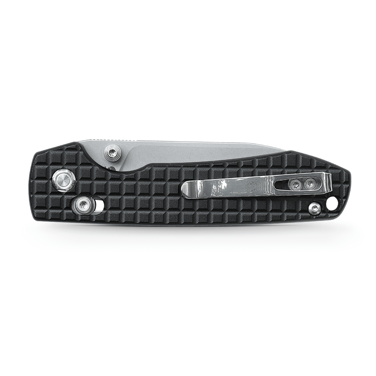 WMK Exclusive Vosteed Raccoon Crossbar Lock Folding Knife - Black Aluminum Frag Handle, 14C28N Steel Plain Edge, Satin Finish (RCCWA3) - Perfect for EDC, Outdoor Adventures, and Tactical Use