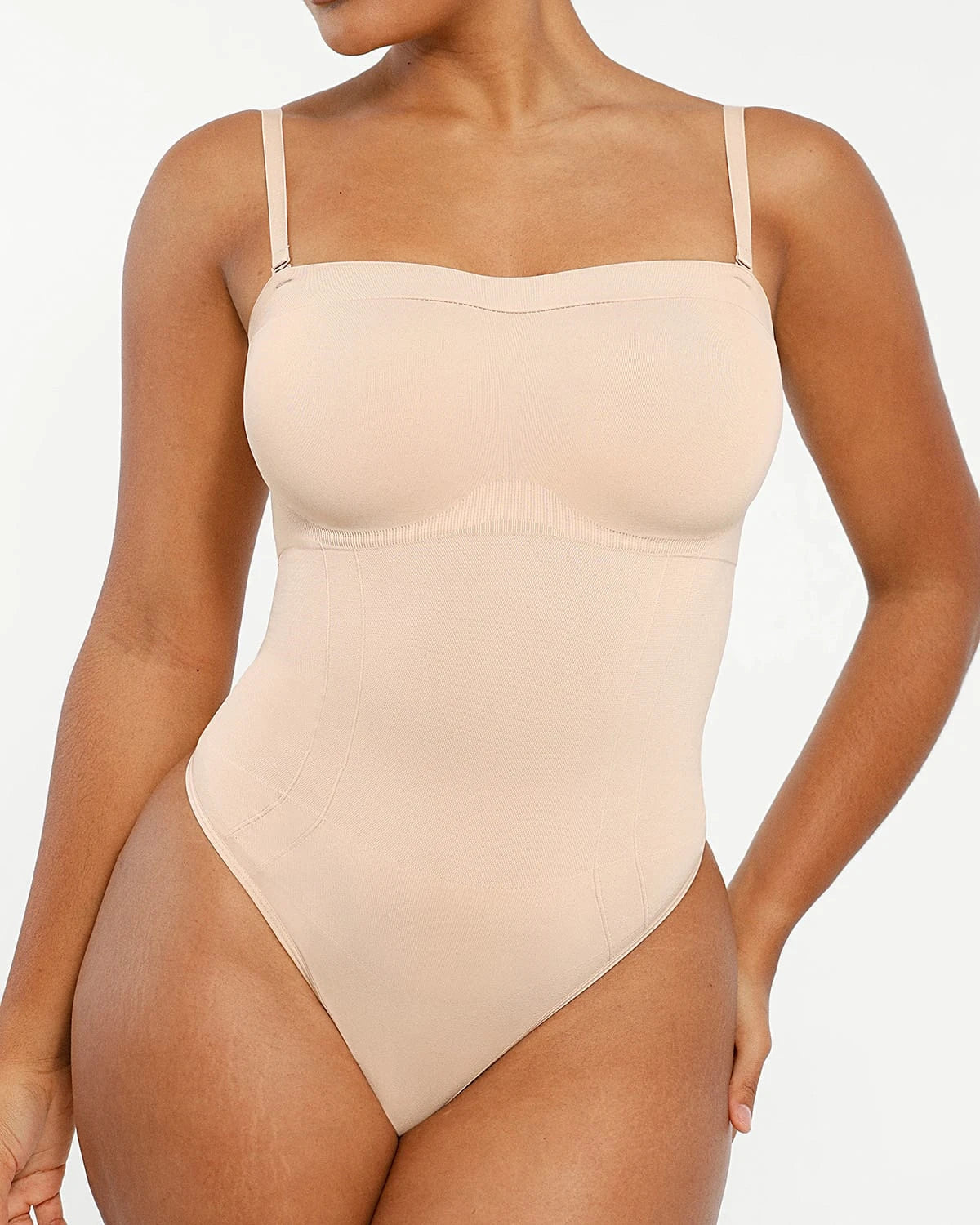 Seamless Sculpt Strapless Thong Bodysuit for Women - Sexy Shapewear for Special Occasions & Date Nights