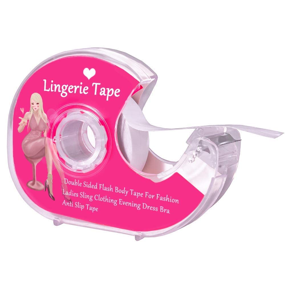 Double Sided Fashion Tape for Women - Invisible Bra & Clothing Adhesive - Transparent Tape Dispenser for Lingerie, Dresses, Tops - Perfect for Weddings, Parties & Everyday Wear