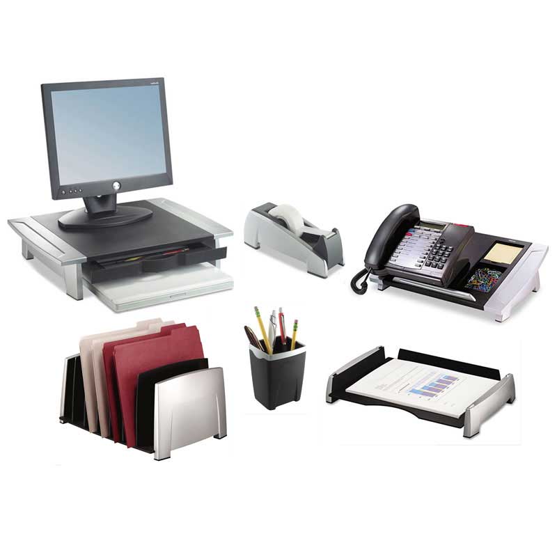 Premium Silver & Black Paper Clip Holder - Stylish Desk Organizer for Office, School & Home Use - Perfect for Paperclips, Staples & Small Stationery Items