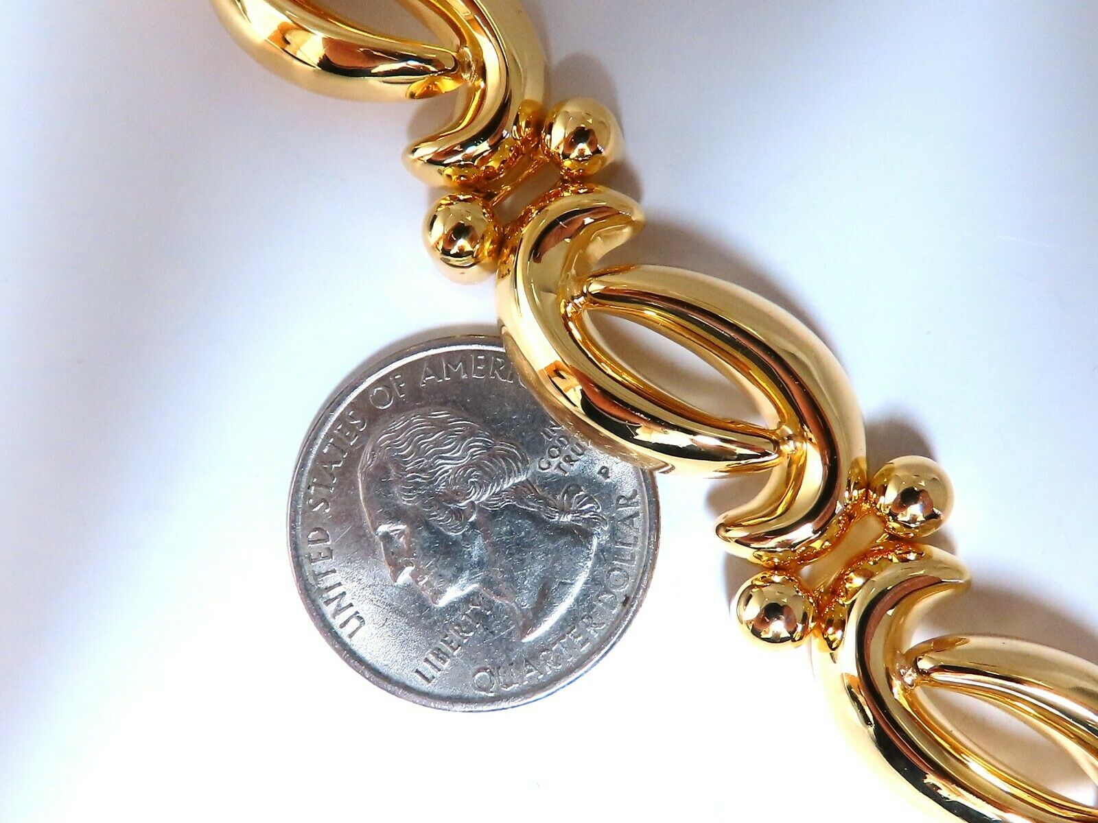 14kt Gold Iconic Link Wide Bracelet for Women - Elegant & Durable Jewelry for Everyday Wear, Parties & Special Occasions
