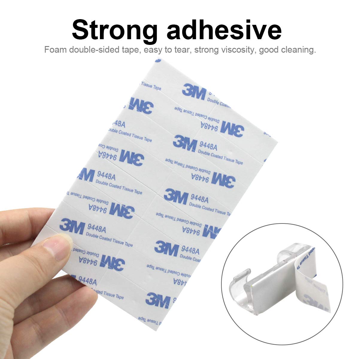 32PCS 10mm Cable Clips with Adhesive - Wire Organizer, Cord Management Clips for Home, Office & Car - Perfect for Desk, TV, Computer, Router & Vehicle Cable Organization