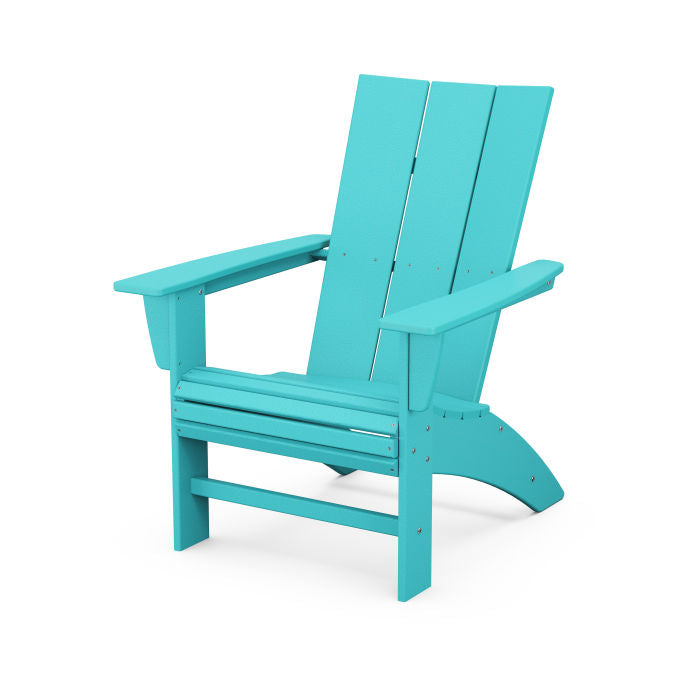 POLYWOOD Modern Curveback Adirondack Chair - Weather-Resistant Outdoor Furniture for Patio, Poolside & Garden Relaxation