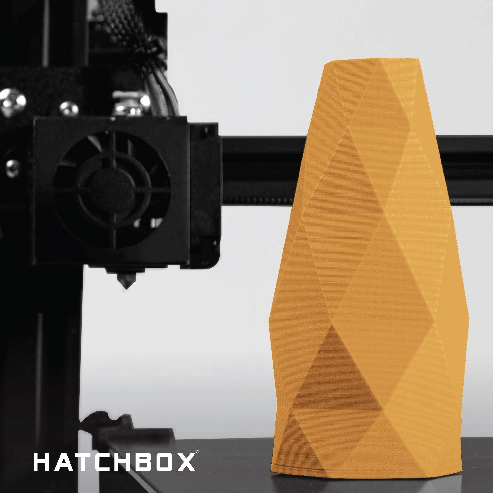 HATCHBOX PETG 3D Printer Filament - 1.75mm, 1kg Spool, Gold Color, High Precision +/-0.03mm for Smooth 3D Printing - Perfect for Cosplay Props, Functional Parts & DIY Projects