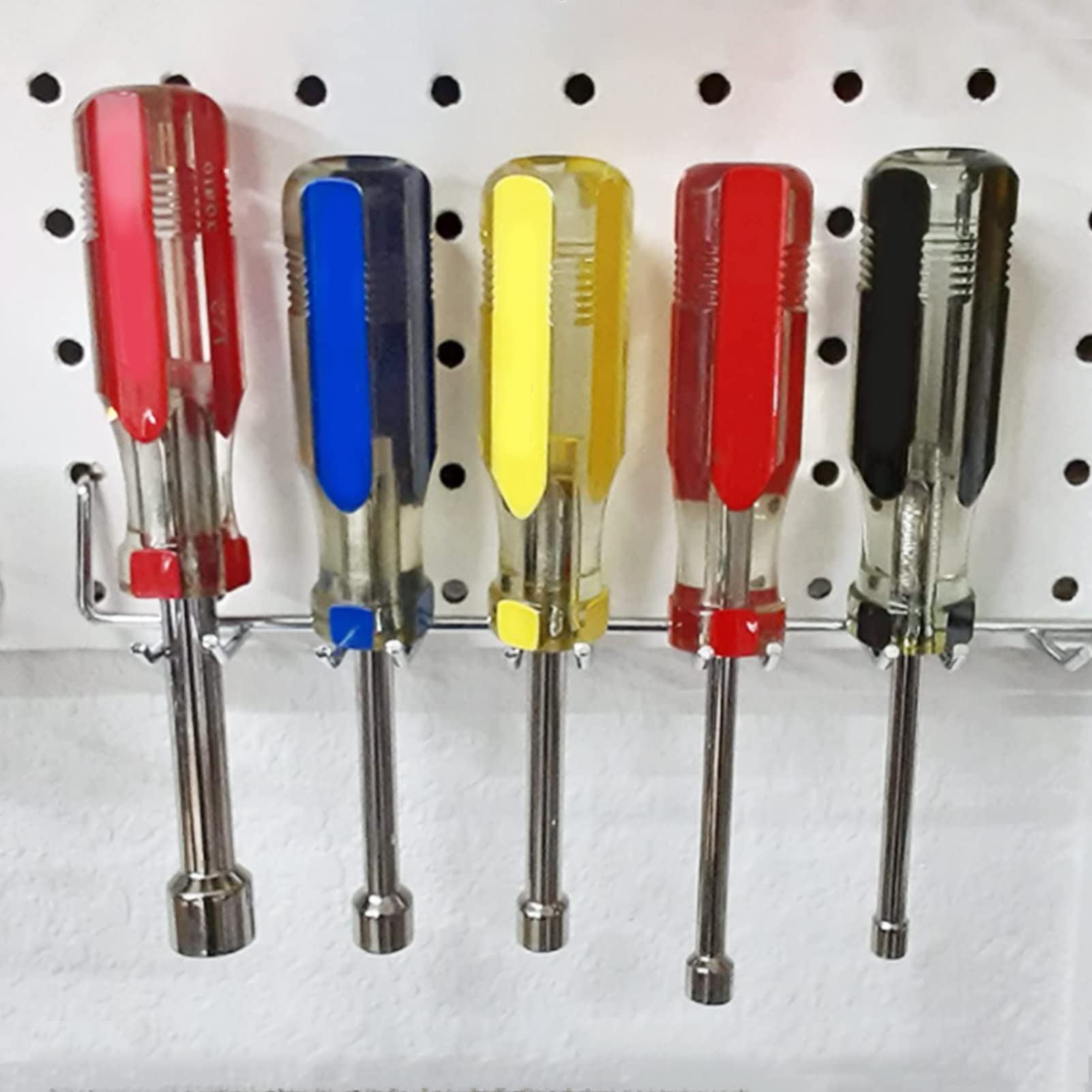 SPEEDWOX 2-Piece Pegboard Screwdriver Holder Set - Multi-Tool Organizer with Double-Ring Hooks for Kitchen, Garage & Workbench - Durable Pegboard Accessories for Tool Storage & Organization