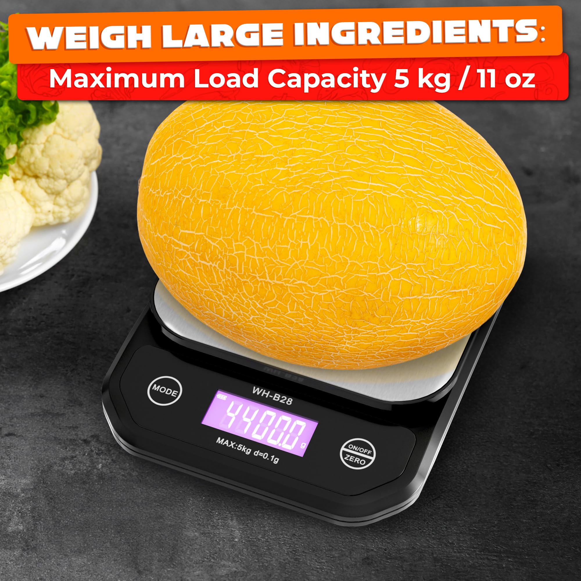 5kg Digital Kitchen Scale for Baking & Sourdough | Precise Food Weighing