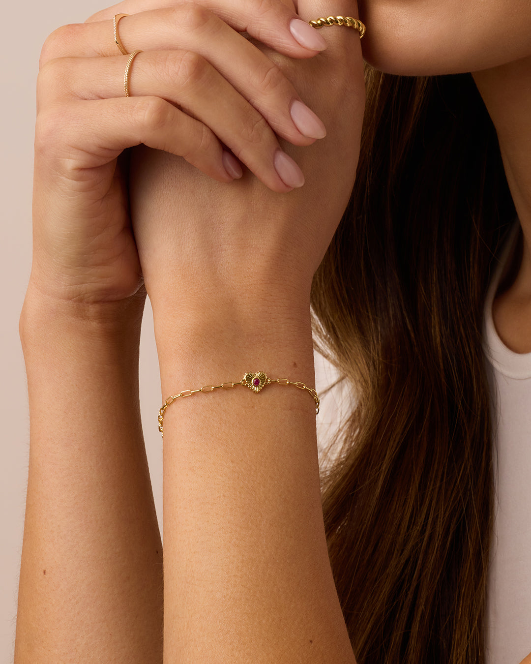 Birthstone Heart Bracelet - Personalized Sterling Silver Charm Bracelet for Women | Perfect Gift for Mother's Day, Valentine's Day & Anniversaries | Elegant Jewelry for Everyday Wear & Special Occasions