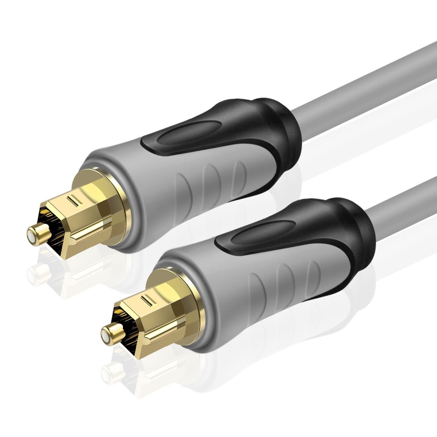 Premium TOSLINK Digital Optical Audio Cable 3ft - Gold-Plated Connector & Fiber Optic for Hi-Fi Sound, Compatible with Soundbars, TVs, Gaming Consoles & Home Theater Systems - Perfect for Immersive Audio Experience