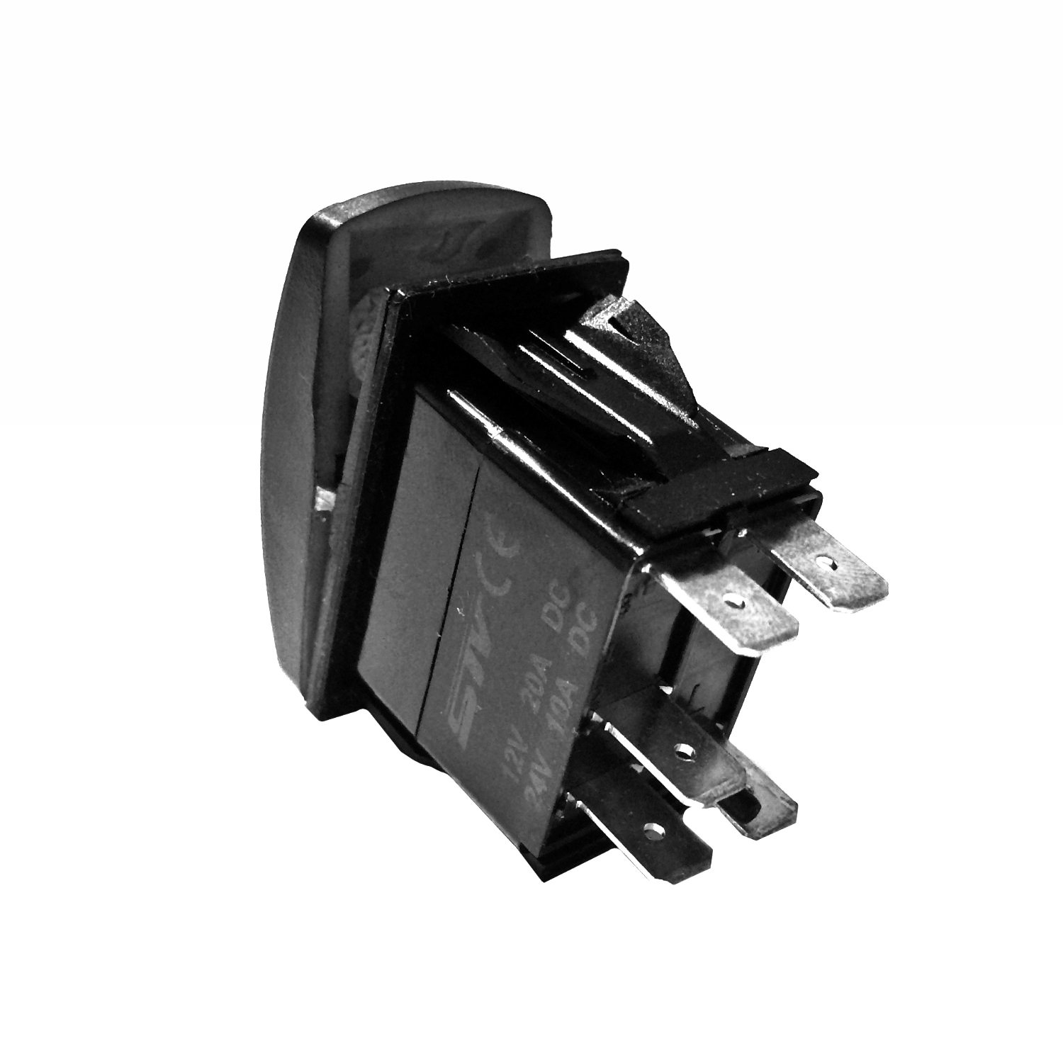 STV Motorsports® Laser Blue Rocker Switch - 20A 12V On/Off LED Light for Cars, Boats & RVs - Durable Electrical Toggle Switch with Bright Blue Illumination - Perfect for Off-Road Vehicles, Marine Applications & Automotive Customization