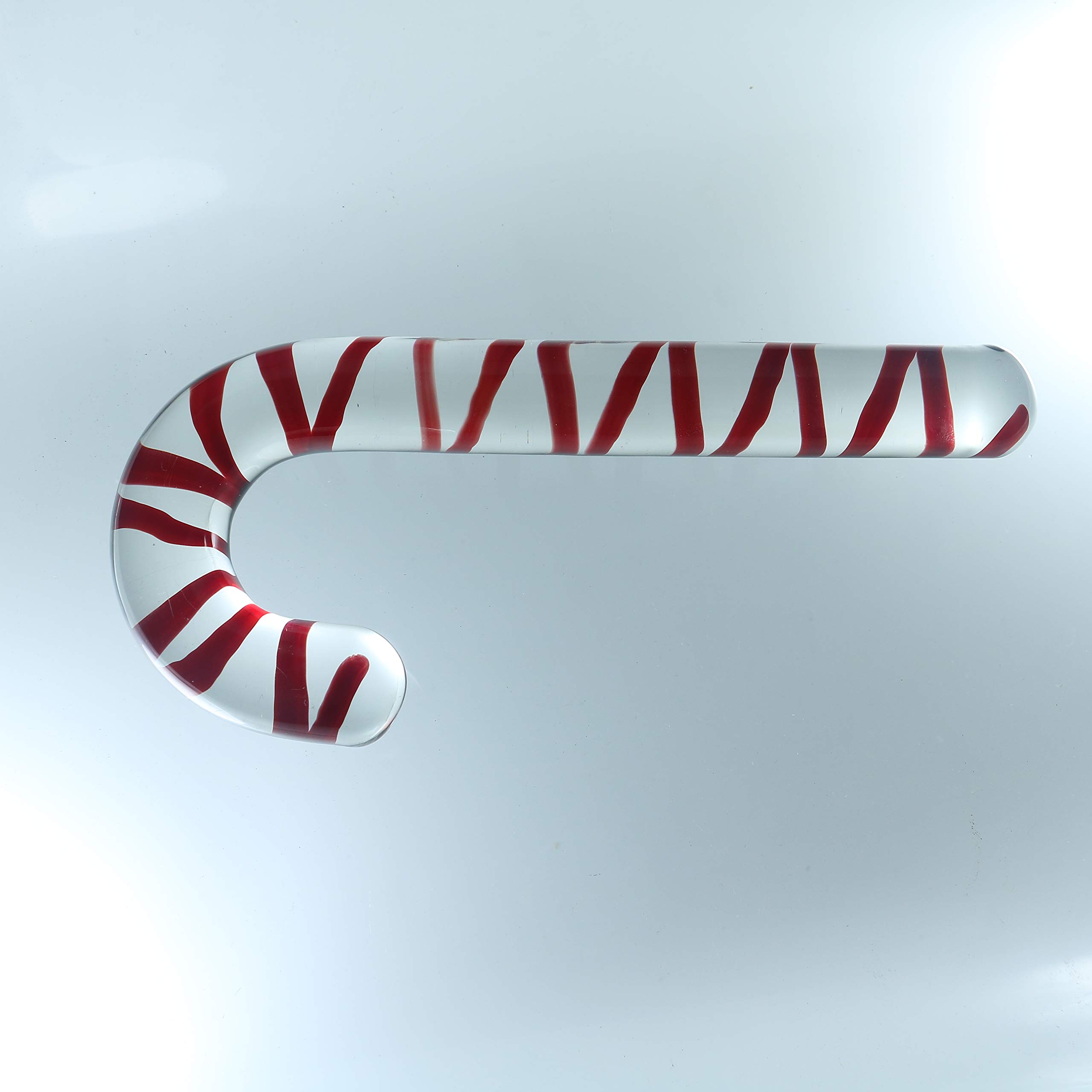 Glass Pleasure Wand - Candy Cane Design Adult Toy for Sensual Massage | Perfect for Couples Play & Solo Exploration | Discreet Packaging & Easy Clean