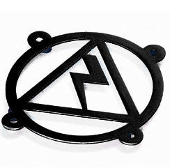 92mm Black Metal Yin Yang Lightning Bolt with Screws - Perfect for Garage Organization, DIY Projects, and Home Decor