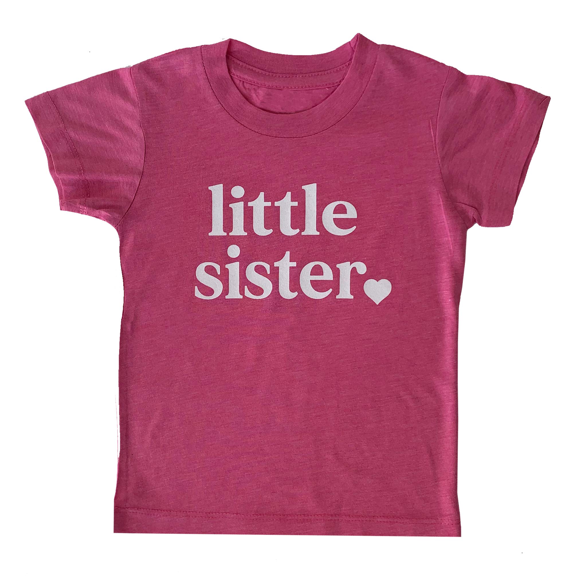 Big Sister & Little Sister Matching Sibling Reveal T-Shirts for Girls - Cute Toddler Baby Announcement Outfits for Gender Reveal Parties & Family Photos