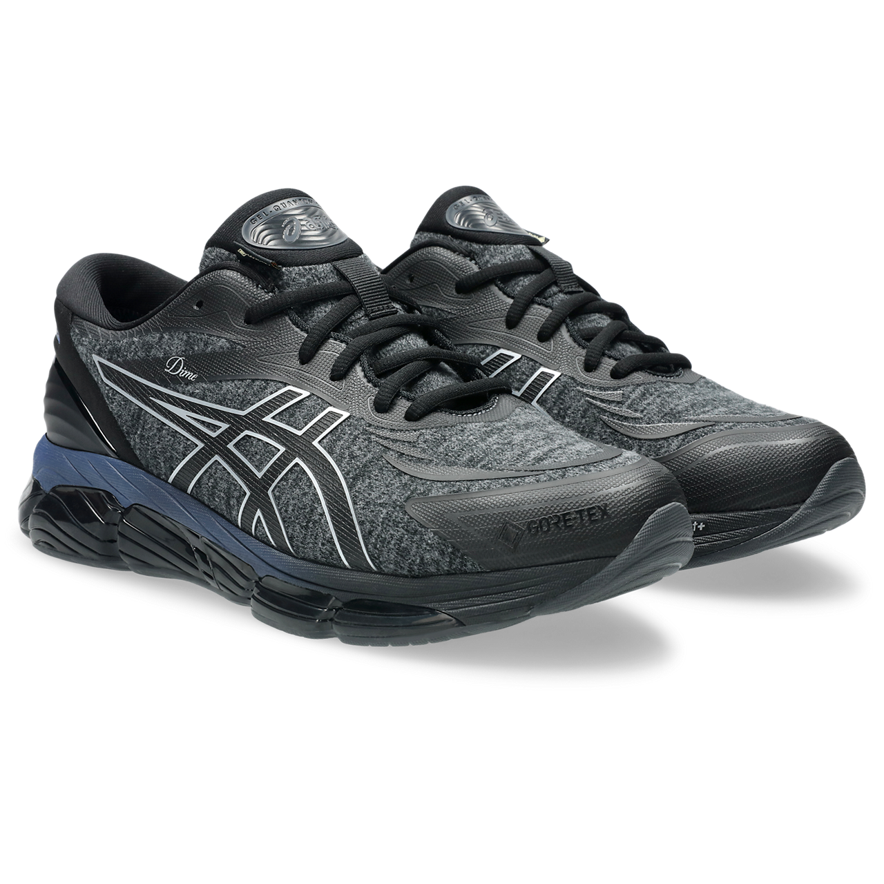 DIME X ASICS GEL QUANTUM 360 VIII GTX Running Shoes - Black/Pure Silver for Men & Women | Waterproof Trail & Road Running Sneakers for Outdoor Training & Jogging