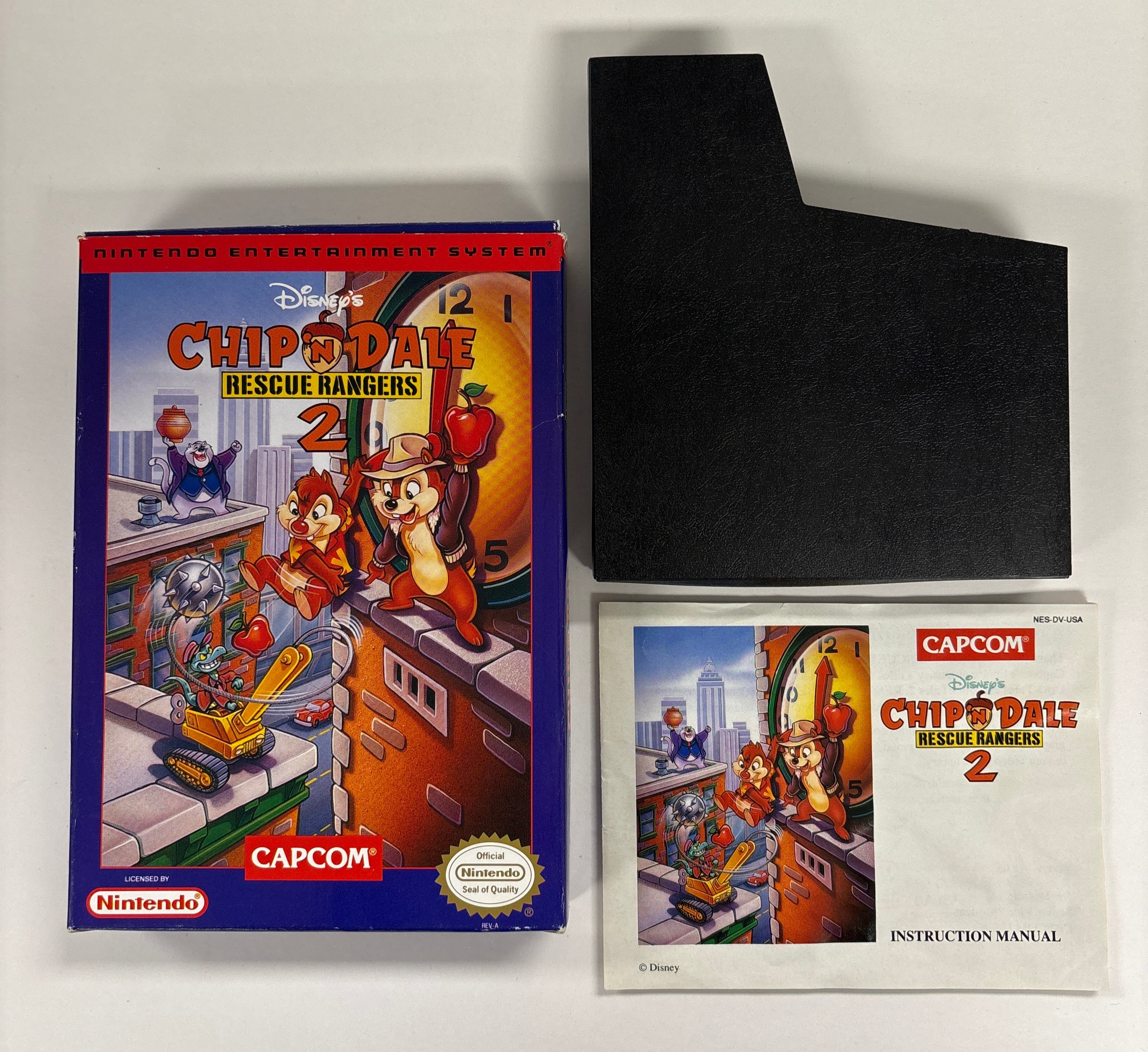 Original Chip 'N Dale: Rescue Rangers 2 NES Box & Inserts Only (No Game or Manual) - Perfect for Collectors & Retro Gaming Display