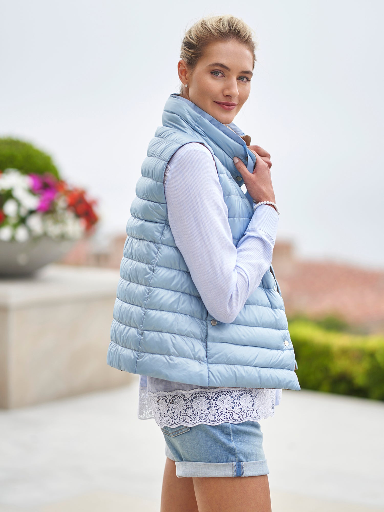 Celine Reversible Ultralight Down Vest for Women - Lightweight Warm Puffer Jacket for Outdoor, Travel & Casual Wear