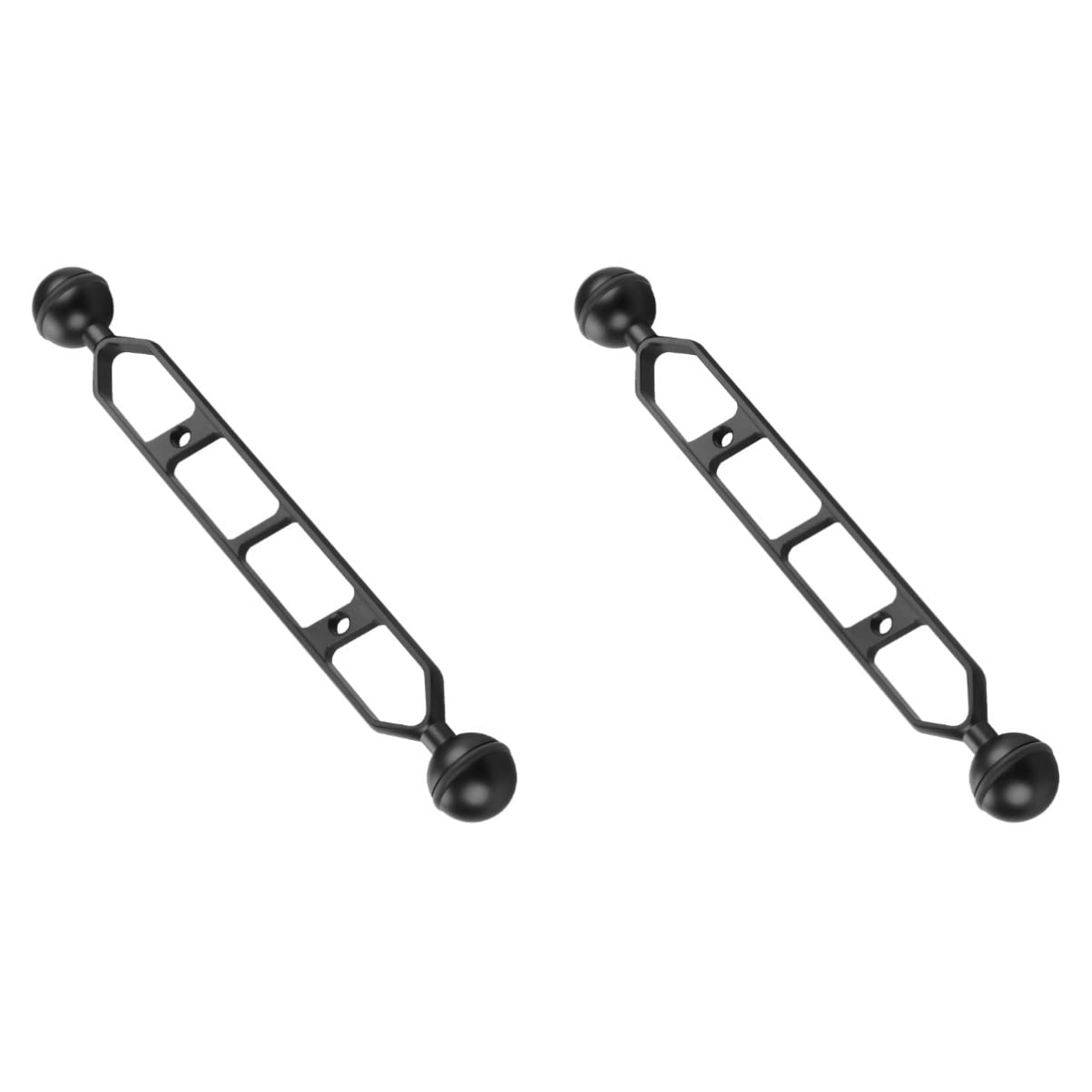 Mobestech 2-Pack 9-Inch Aluminum Alloy Dual Ball Arm Underwater Photography Bracket with Fill Light - Perfect for Scuba Diving, Underwater Videography, and Marine Exploration
