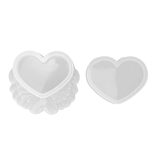 Heart-Shaped Silicone Jewelry Box Molds for DIY Resin Crafts - Jewelry Storage Tray & Organizer - Perfect for Handmade Gifts, Wedding Favors, and Craft Projects