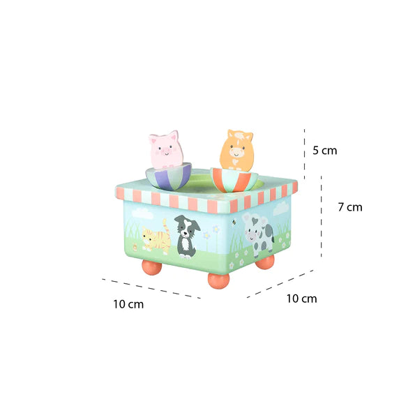 Farm Animal Music Box - Handcrafted Wooden Musical Gift for Kids, Nursery Decor, Baby Shower Present - Perfect for Bedtime, Playtime & Nursery Room Decorations