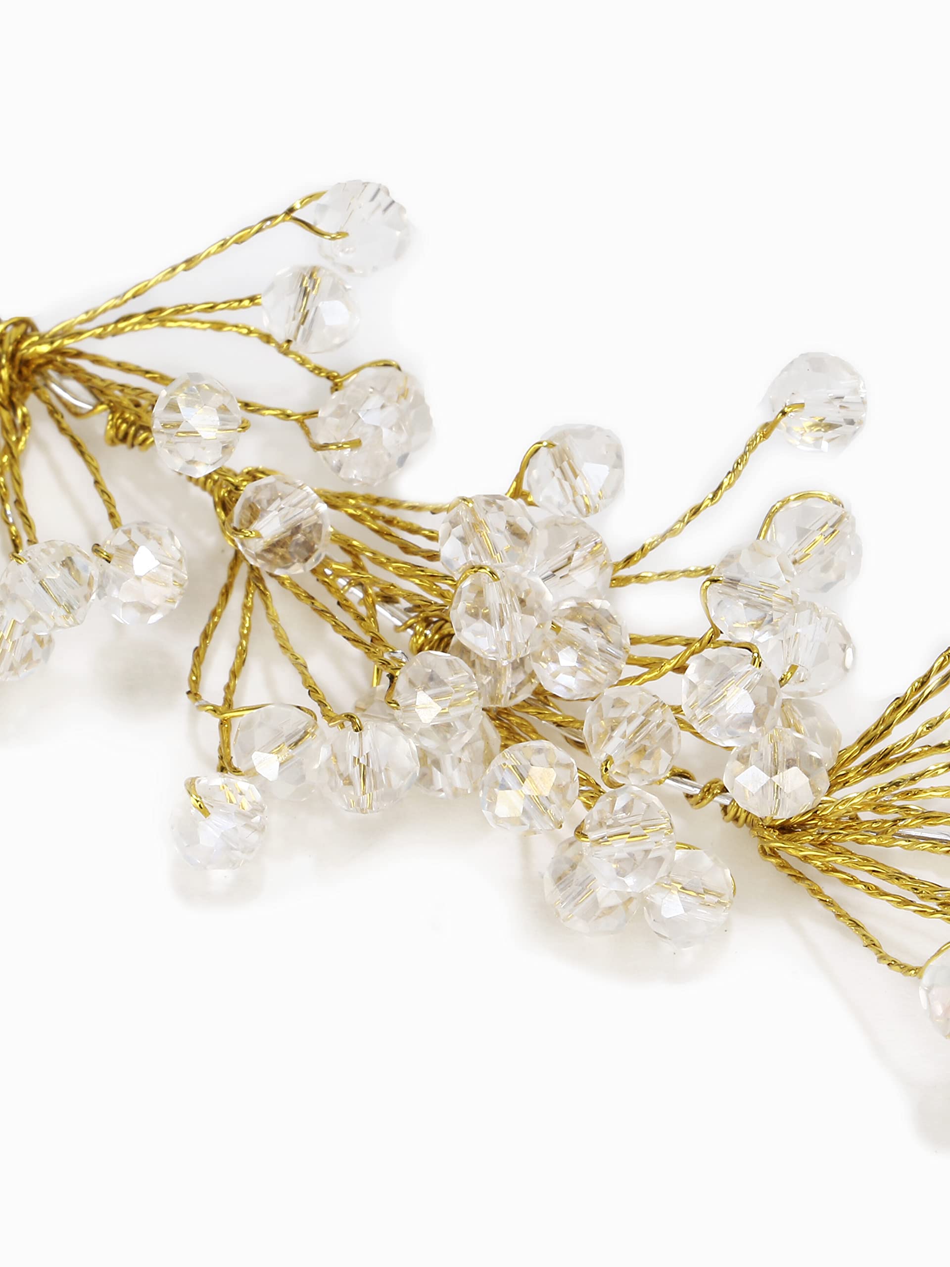 FIMBUL Crystal Hair Vine Headpiece - Elegant Bridal Headdress & Hair Jewelry for Women & Girls (1 Piece) - Perfect for Weddings, Prom, Parties & Special Occasions