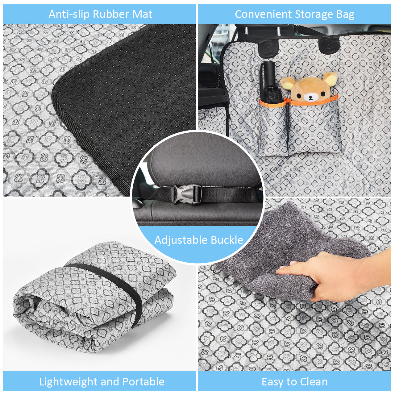 085AS Waterproof Car Boot Liner for Dogs - Durable Pet Cargo Mat Protector (Fits EU & UK Vehicles) - Perfect for Travel, Vet Visits & Outdoor Adventures