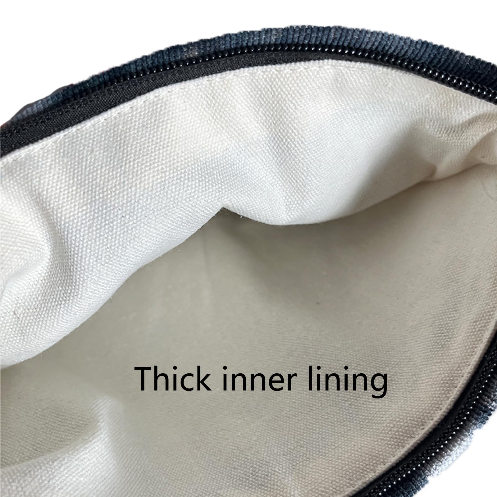 Black Corduroy Makeup Bag for Women - Waterproof Travel Toiletry Pouch & Cosmetic Organizer (Perfect for Gym, Vacation, Daily Use) - Ideal Gift for Women & Girls