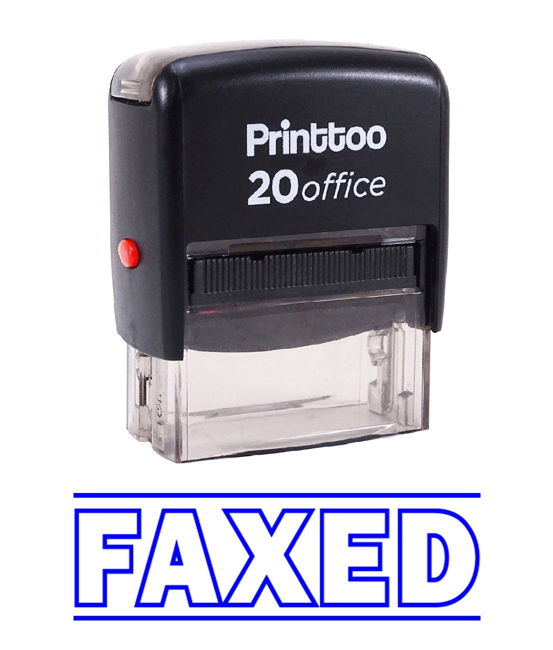 Custom Self-Inking Rubber Stamp for Office & Business - Printtoo FAXED Stamp in Blue | Perfect for Documents, Certificates & Mailings