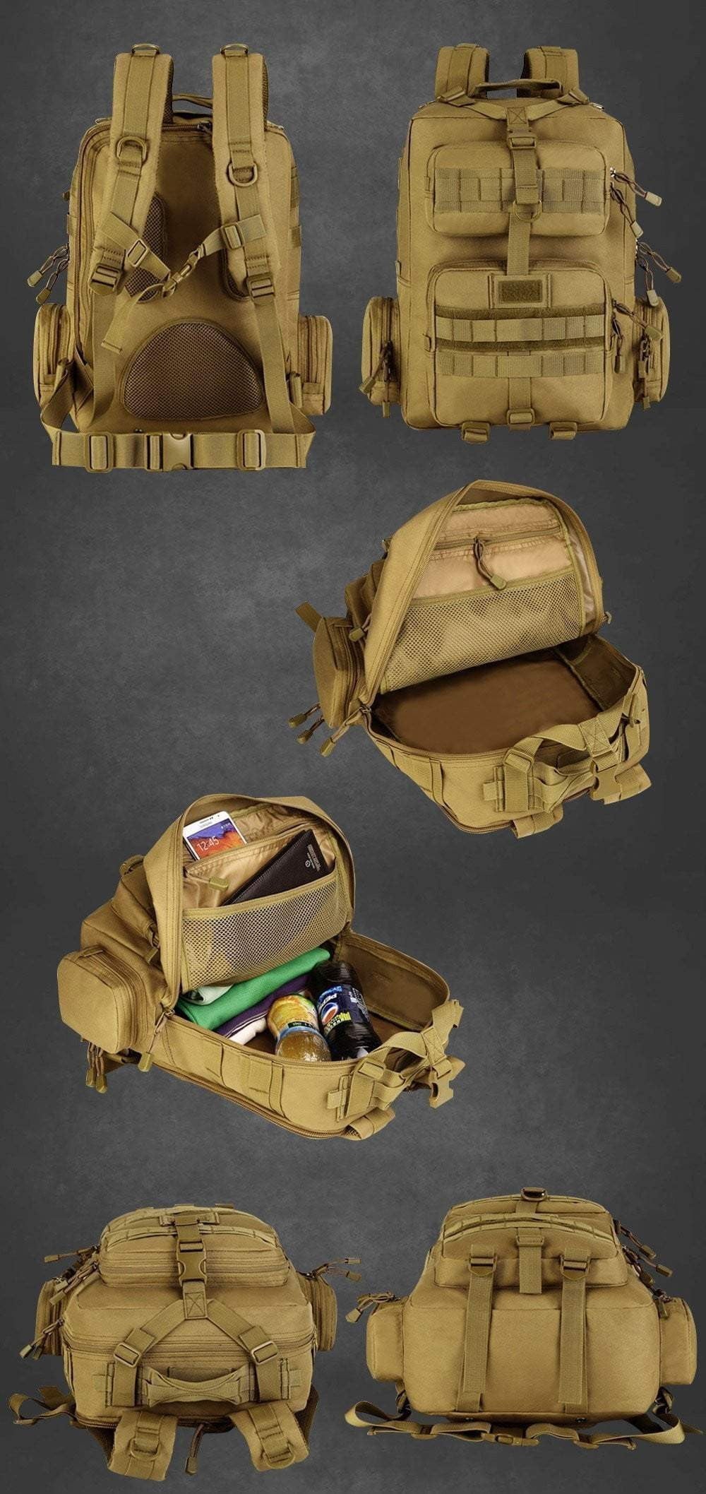 30L Tactical Military Backpack - Waterproof Nylon Rucksack for Hiking, Camping & Travel | Durable Multi-Purpose Daypack for Outdoor Adventures & Survival Gear