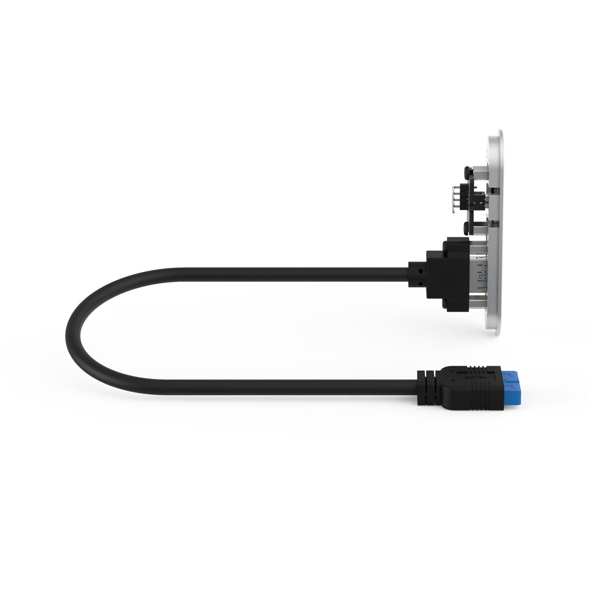Front I/O Type A USB 3.0 Module - Black ST DX2 FIOA 400B for PC Case & Desktop Computer Expansion