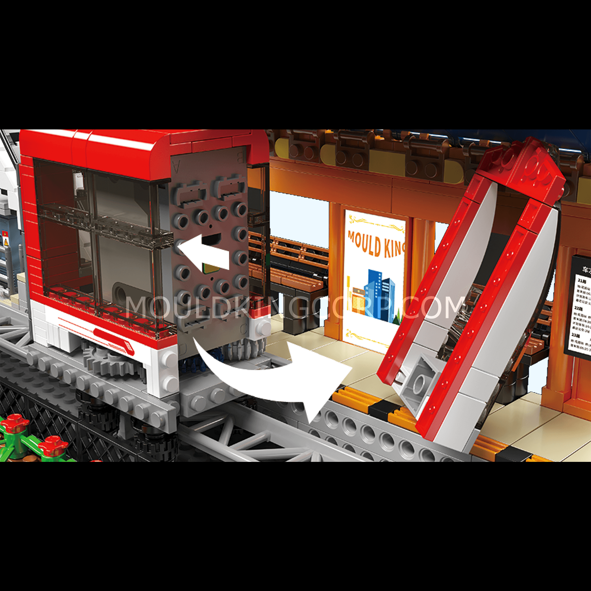 Mould King 16052 Motorized Monorail Building Set - 1,488 Pieces STEM Toy for Kids & Adults | Perfect for Train Enthusiasts, Model Collectors & Educational Play