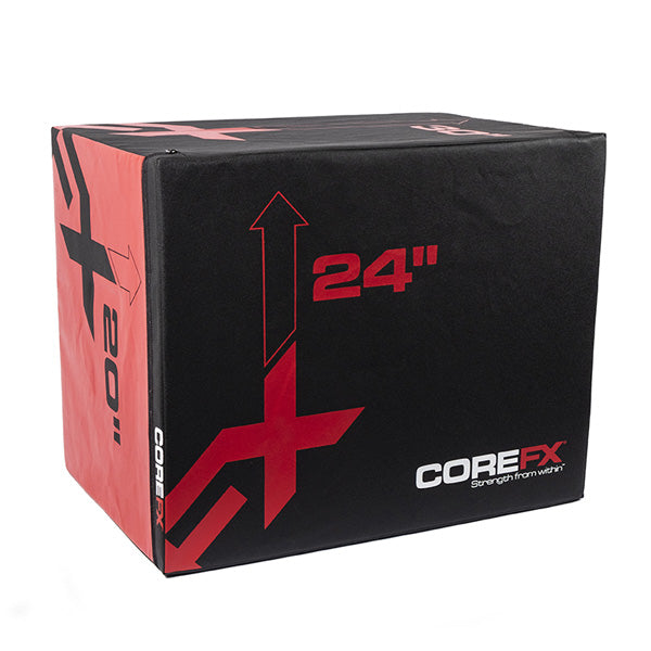 Premium CoreFX Foam Plyo Box for CrossFit, Home Gym & Functional Training - Durable Jump Box for Plyometrics, Step Ups & Box Jumps (Multiple Sizes Available) - Perfect for Garage Gyms & Fitness Studios