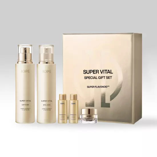 IOPE Super Vital Special Gift 2 Set - Anti-Aging Skincare Duo for Radiant Skin | Perfect for Daily Hydration & Nighttime Repair Routine