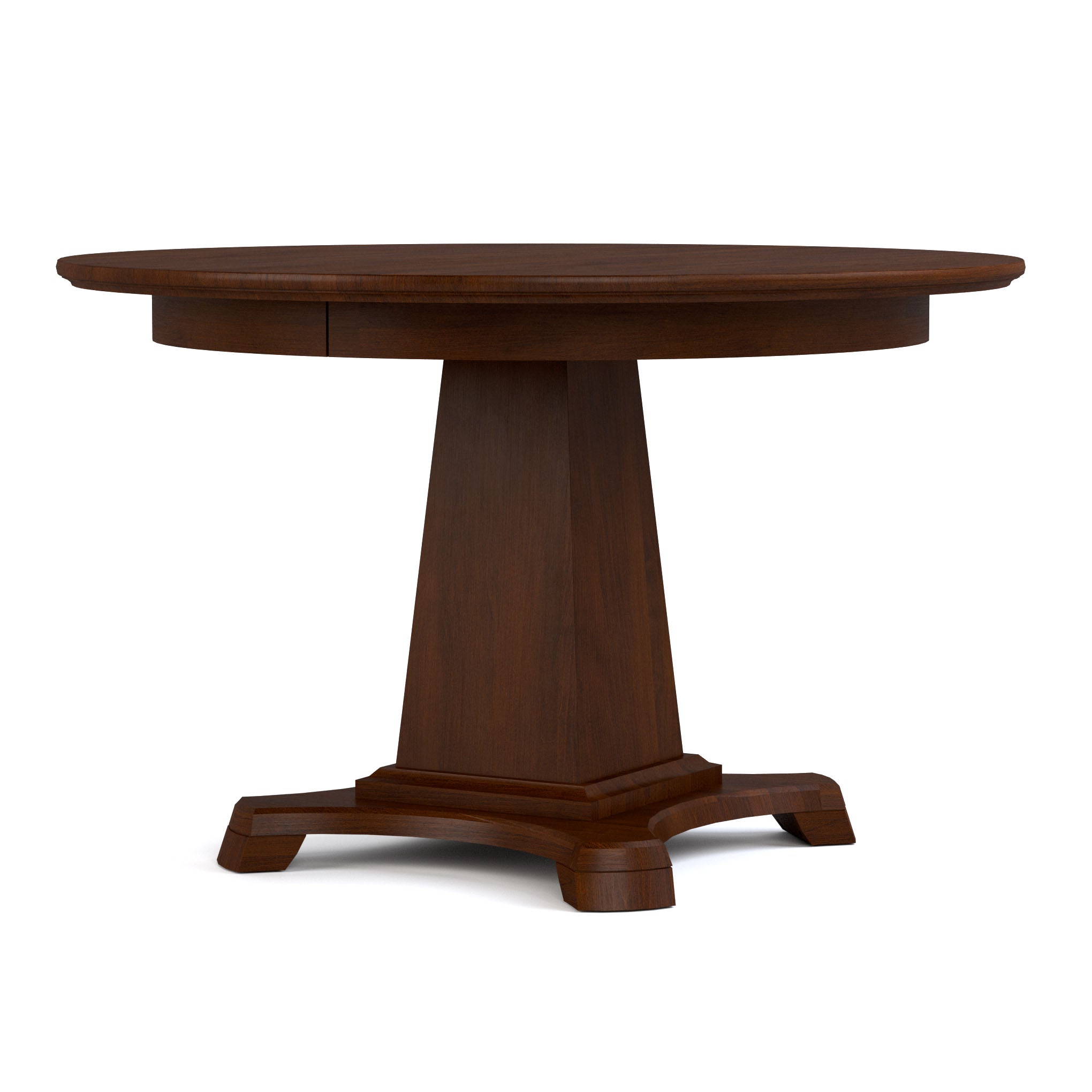 48 Inch Round Dining Table - Solid Wood Modern Kitchen Table for 6-8 People - Perfect for Family Gatherings & Dinner Parties
