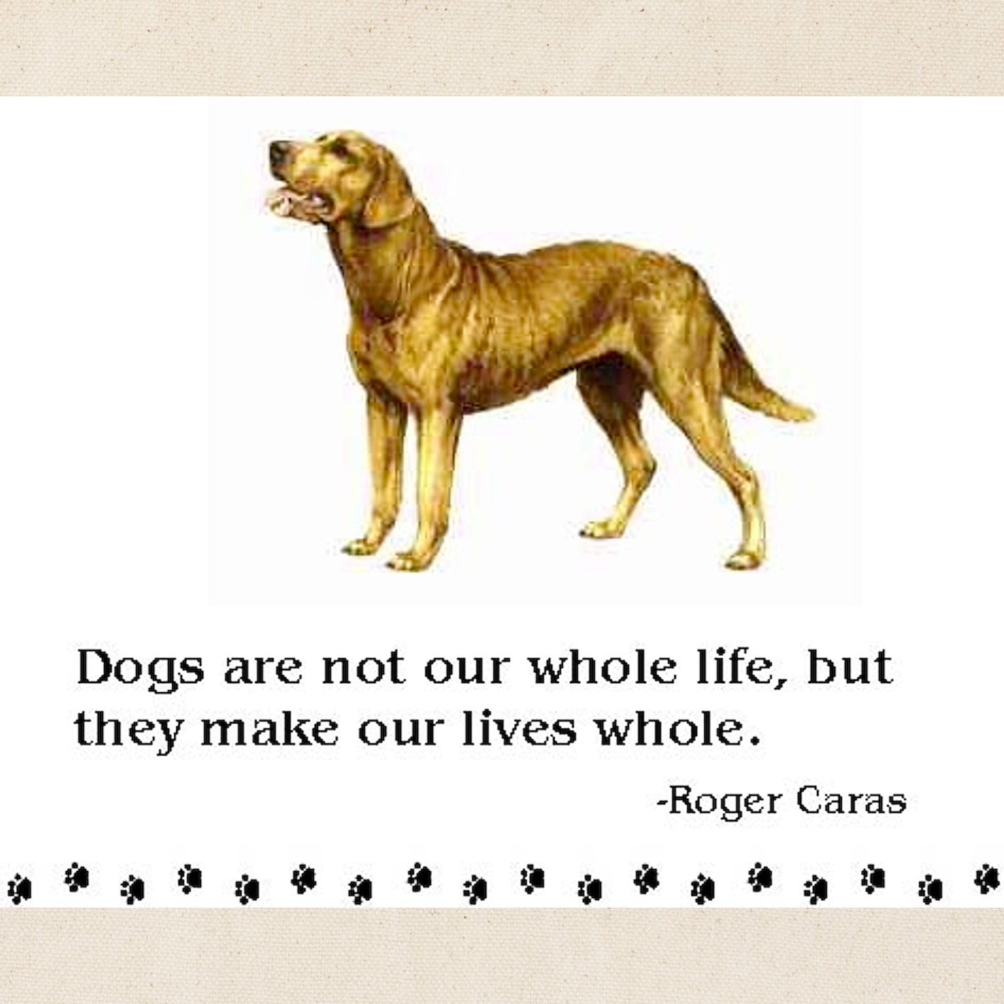 Chesapeake Bay Retriever Life Quote Tote Bag - Natural Canvas Reusable Shopping Bag for Groceries, Beach & Everyday Use