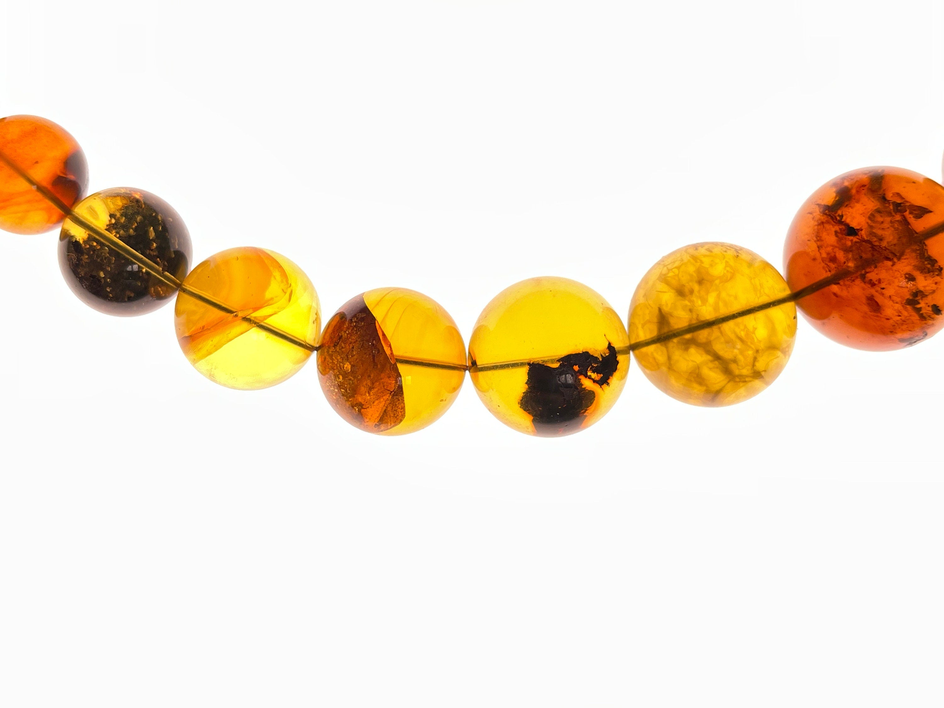 Handmade Mexican Amber Crystal Beaded Necklace - Natural Healing Stones for Women, Spiritual Jewelry & Chakra Balancing | Perfect for Meditation, Yoga & Boho Fashion