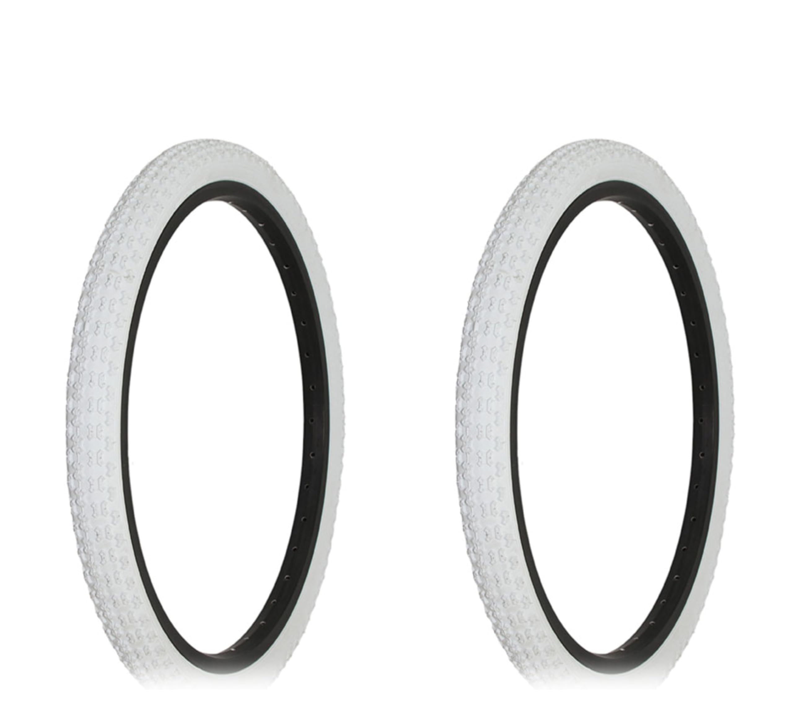 20 x 1.75 Lowrider Two Bike Tire - White/White Sidewall HF-143G for BMX, Cruiser & Commuter Bikes | Durable Urban Cycling Tires
