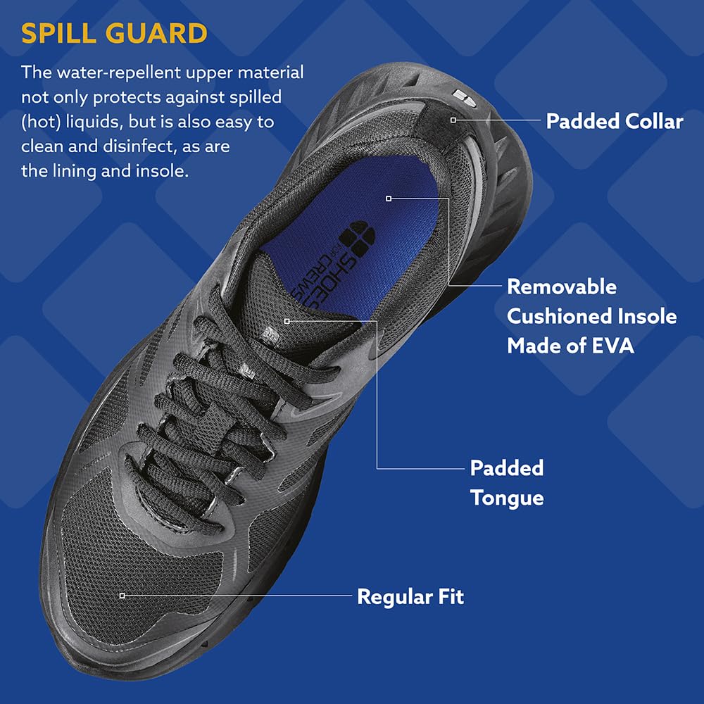 Women's Slip-Resistant Trainers - Shoes for Crews Style Vitality II | Non-Slip Work Shoes for Nurses, Chefs & Restaurant Staff