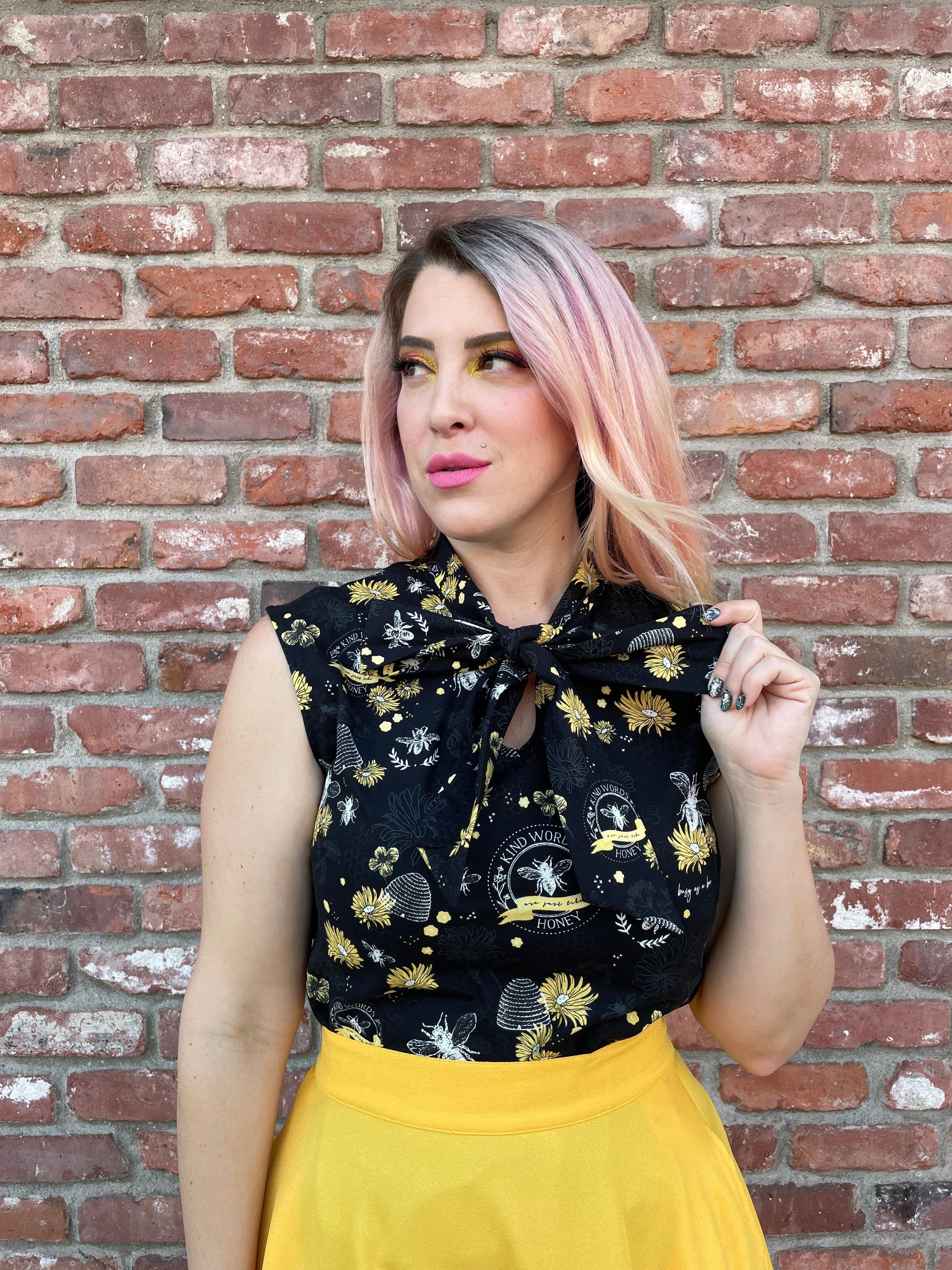 Bee Kind Bow Top - Cute Floral Hair Bow for Girls | Perfect for Parties, Weddings & Everyday Outfits