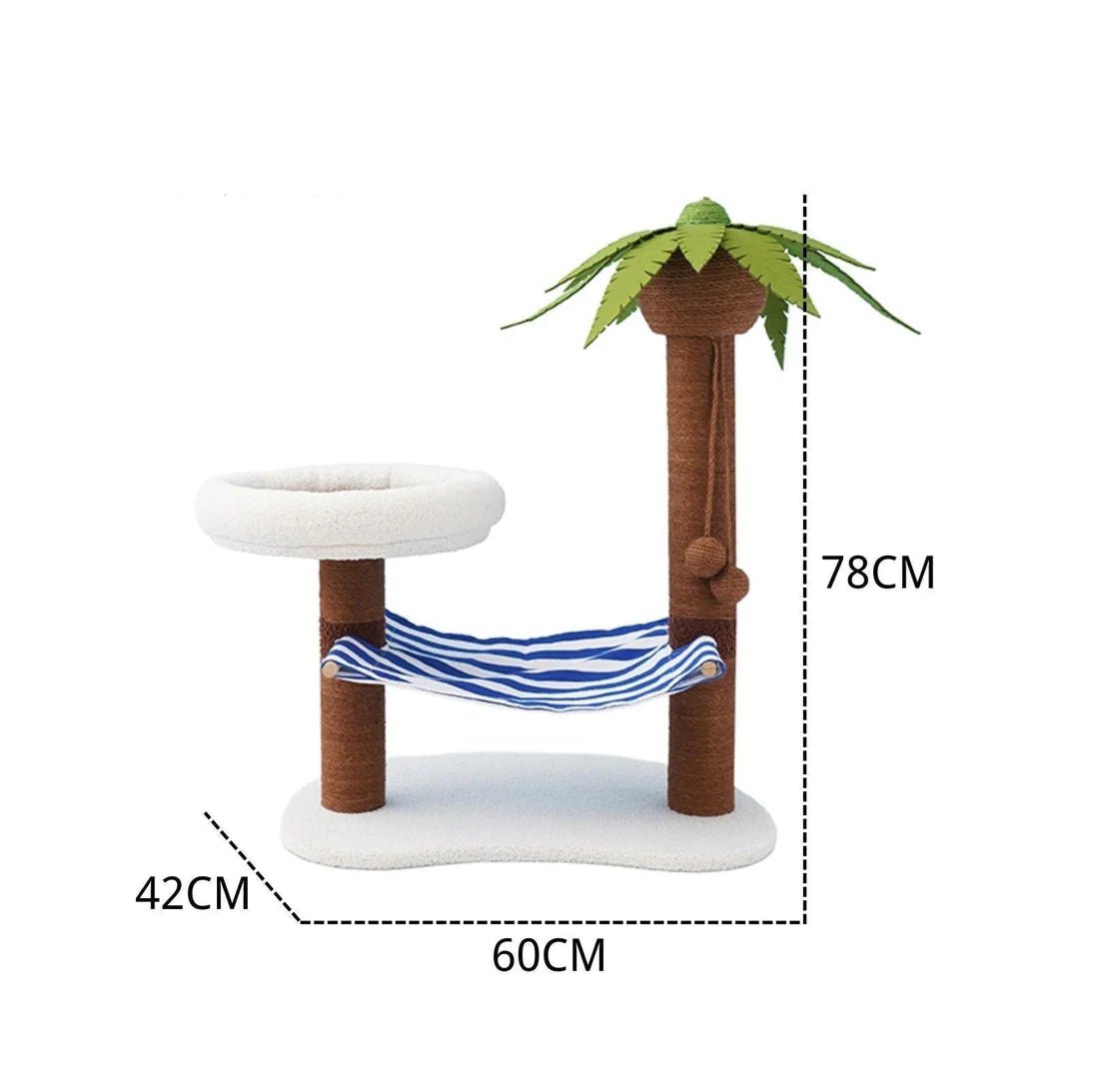 Premium Coconut Fiber Cat Tree with Scratching Posts & Perches - Durable & Eco-Friendly Pet Furniture for Indoor Cats - Perfect for Play, Climbing & Relaxing in Your Home
