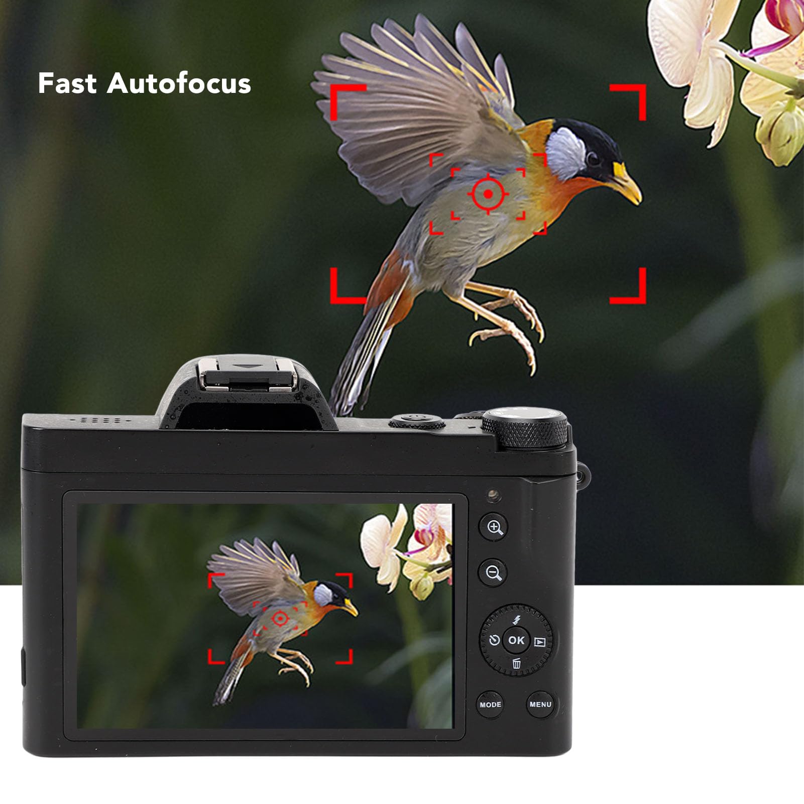 4K Digital Camera 48MP Vlogging Camera with 16X Digital Zoom, Compact Travel Video Camera with 3.5