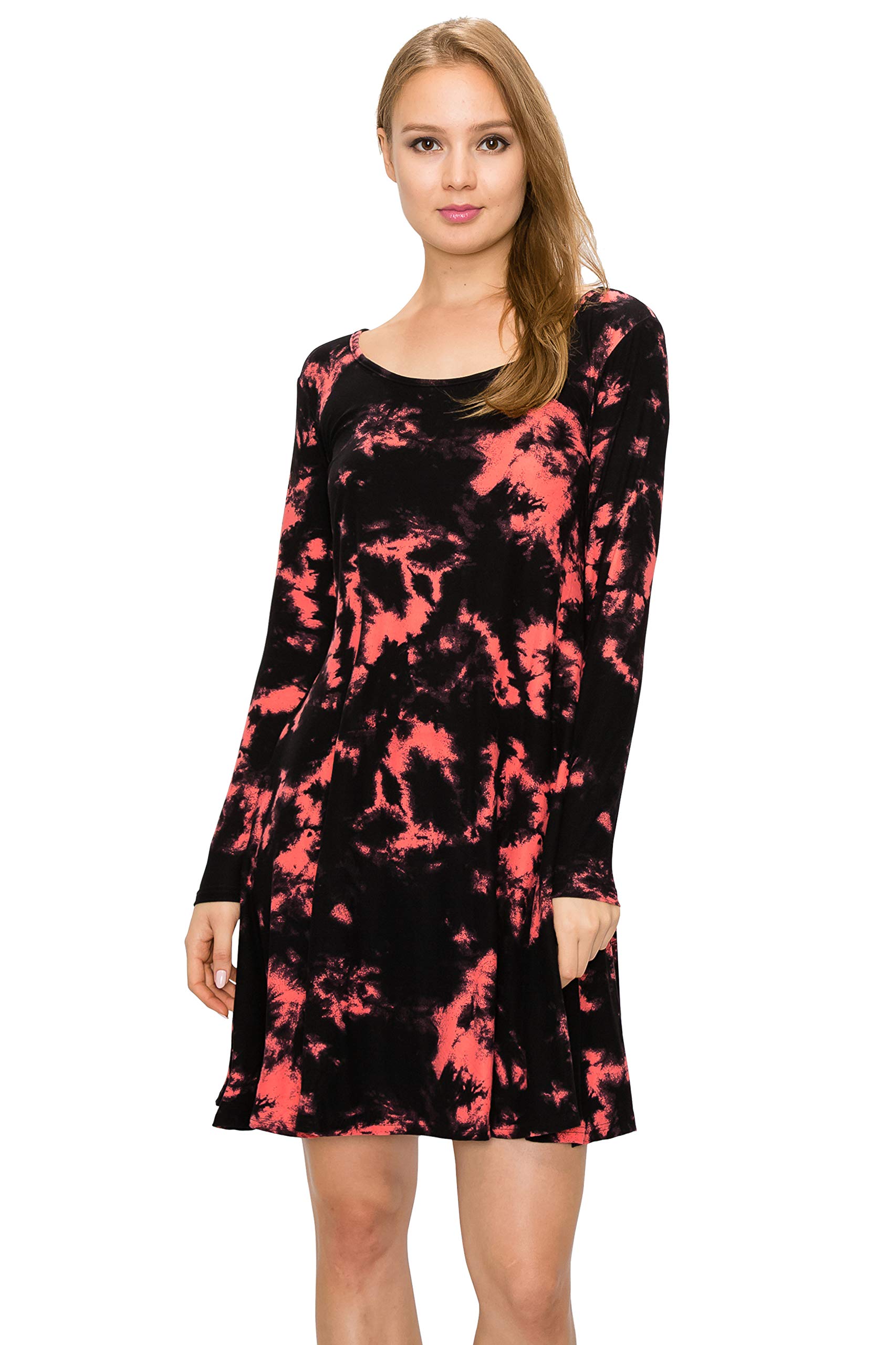 ALWAYS Women's Summer Tunic Dress - Sleeveless/Short Sleeve/Long Sleeve Casual Swing Dress for Beach, Vacation & Everyday Wear | Flowy Comfort Fit