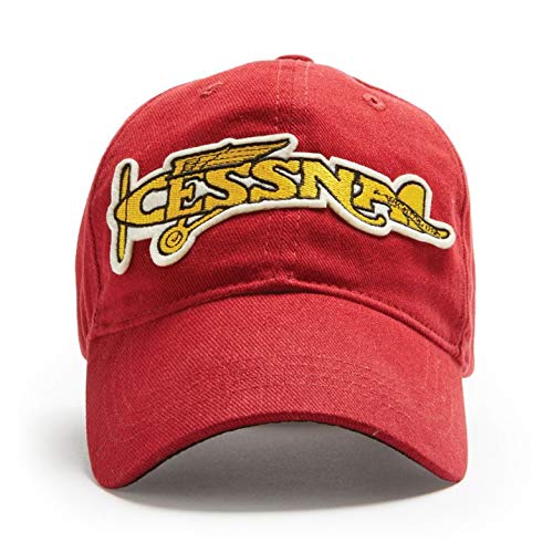 Cessna Plane Logo Heritage Red T-Shirt - Vintage Aviation Apparel for Pilots & Plane Enthusiasts - Perfect for Casual Wear, Flying Events & Gifts