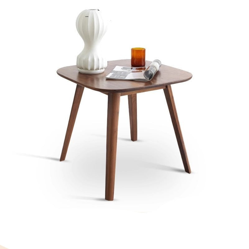 Solid Black Walnut Wood Side Table - Square End Table for Living Room, Bedroom & Office - Rustic Modern Home Decor Furniture