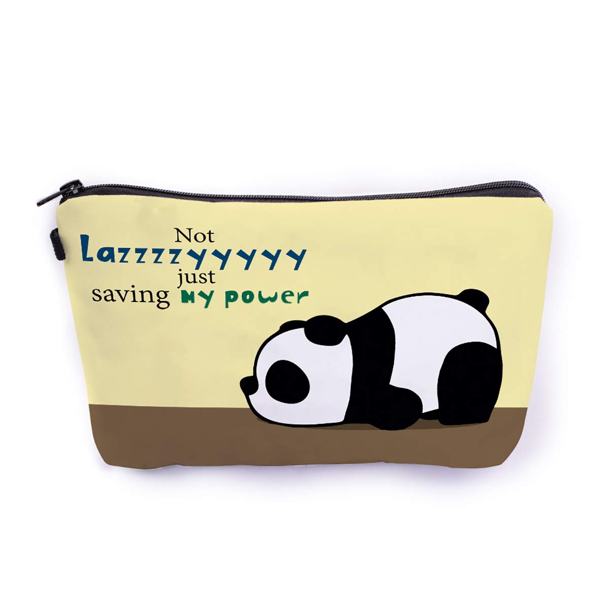 Funny Panda Makeup Bag for Women - Cute Canvas Cosmetic Pouch with Zipper, Travel Toiletry Organizer & Storage Case | Perfect for Travel, Gym, School & Daily Makeup Essentials | Panda-Themed Gift Idea