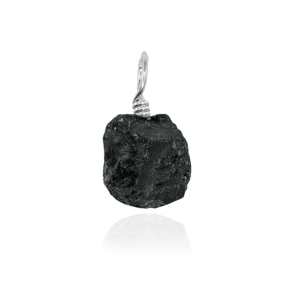Natural Raw Black Tourmaline Crystal Pendant Necklace - Protection Stone Jewelry for Energy Cleansing & Spiritual Healing | Perfect for Meditation, Yoga & Daily Wear