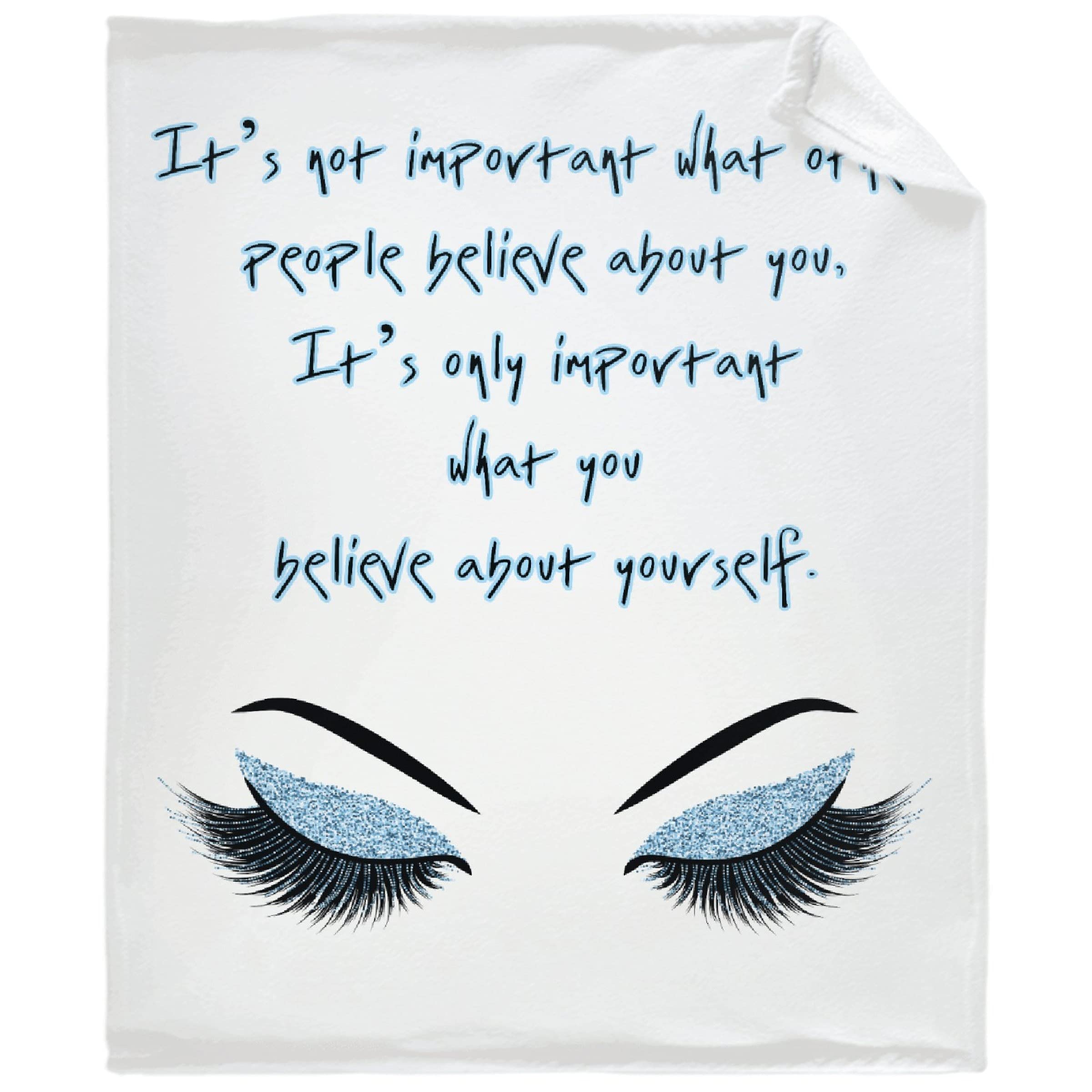 Believe in Yourself Fleece Blanket - Ultra Soft, No-Shedding & Lightweight Warm Throw (80