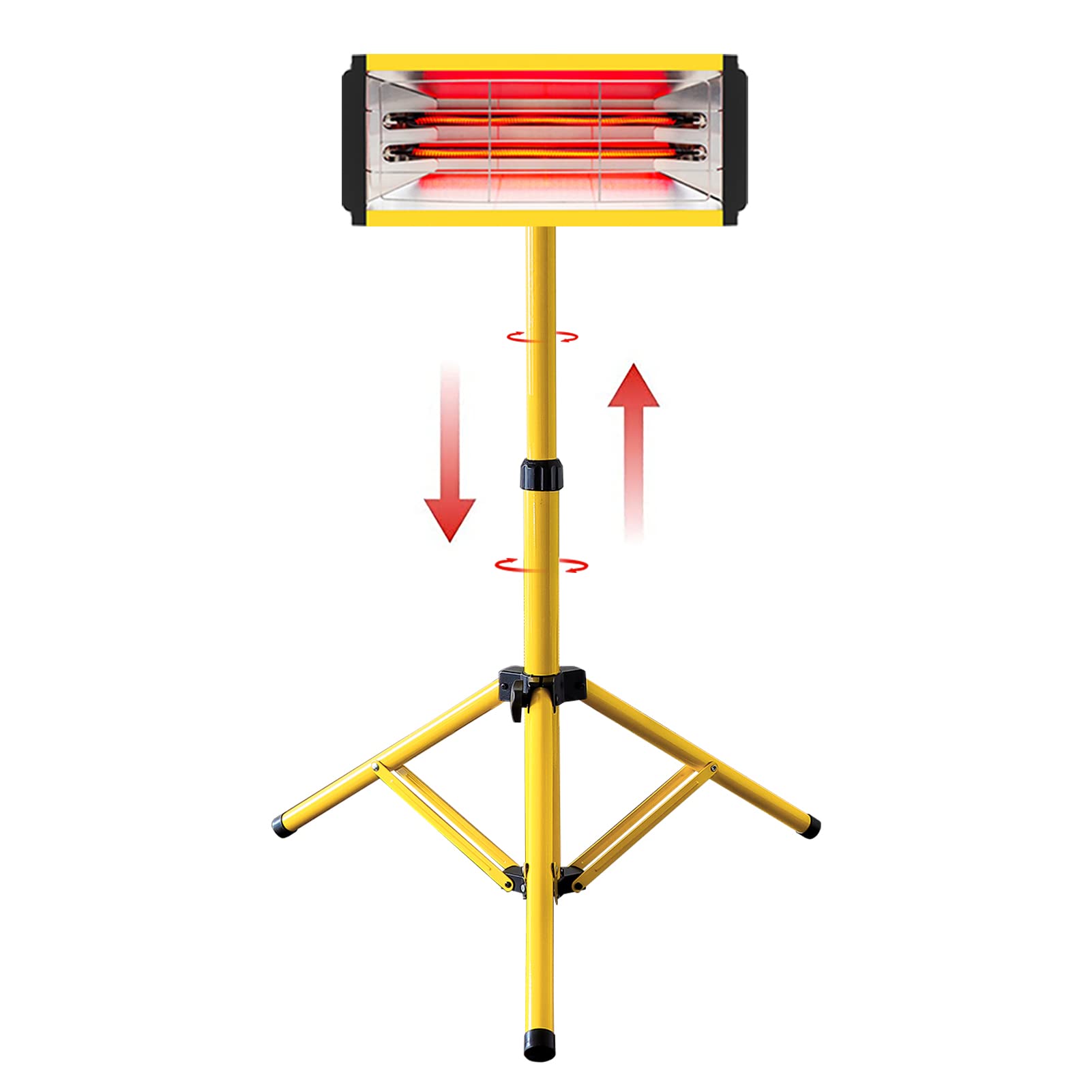 2000W Infrared Paint Curing Lamp - 110V Short-Wave Heating Light for Auto Body Repair with Adjustable Stand & Timer (0-90min) | Fast Drying Solution for Car Paint, Industrial Coatings & DIY Projects