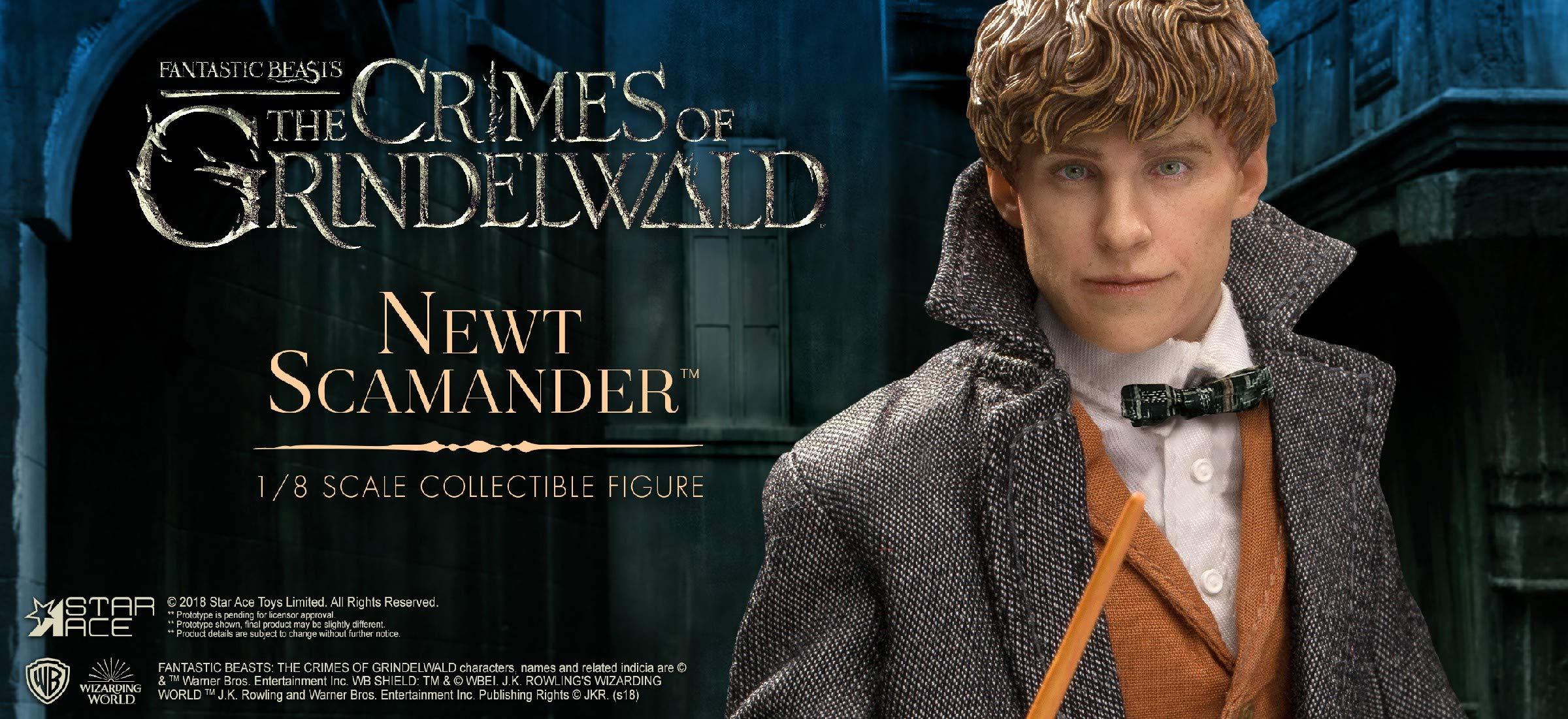 Star Ace Toys Fantastic Beasts: The Crimes of Grindelwald Newt Scamander 1:8 Scale Collectible Action Figure - Perfect for Movie Fans, Fantasy Collectors & Display Cases